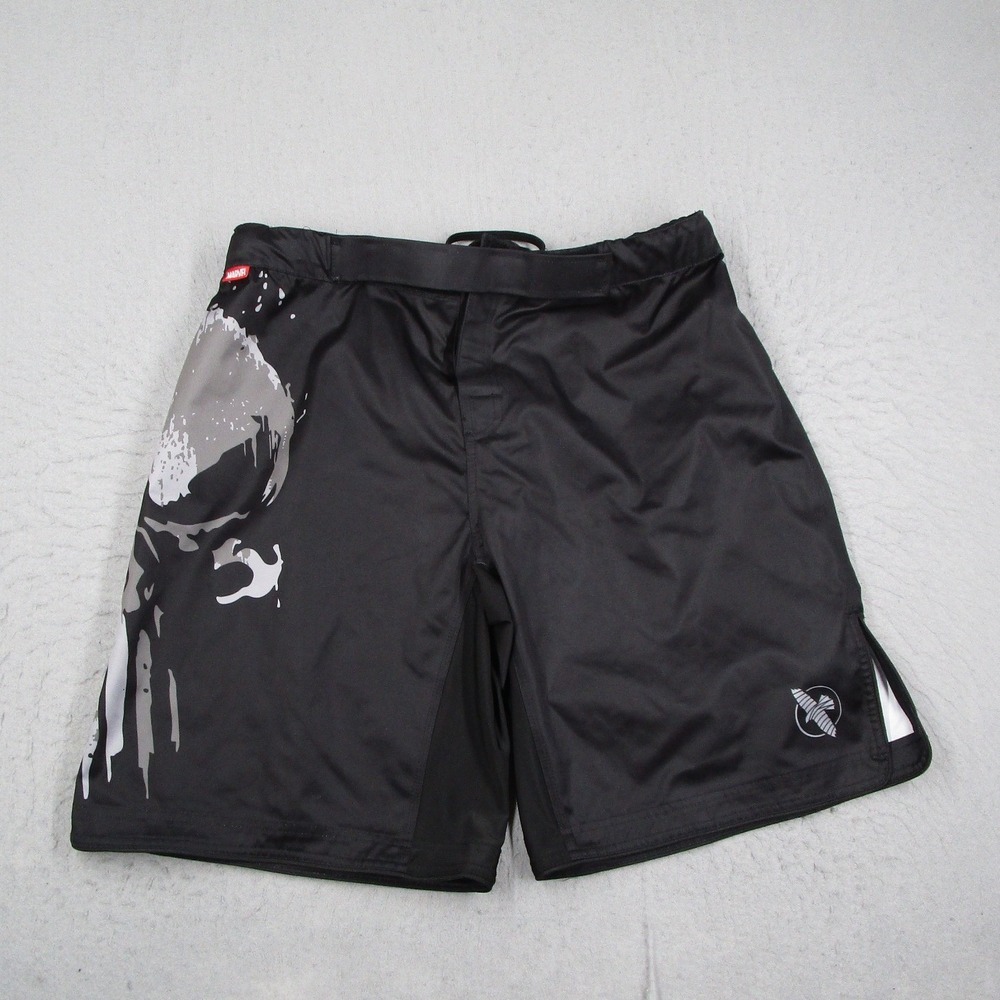 Hayabusa Marvel Punisher MMA Fight Shorts Men XL Black Training Boxing Grappling